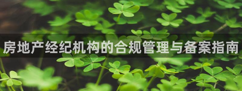 摩登7地7O667：房地产经纪机构的合规管理与备案指南