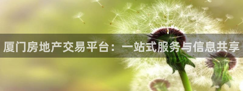 摩登7注册路333OO：厦门房地产交易平台：一站式服务与信息