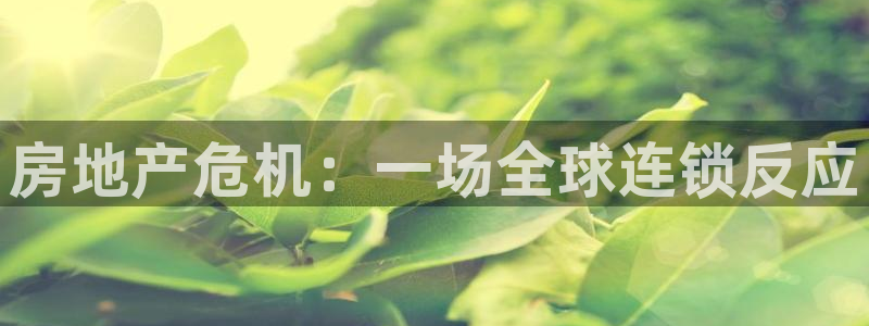 摩登平台标7O777：房地产危机：一场全球连锁反应