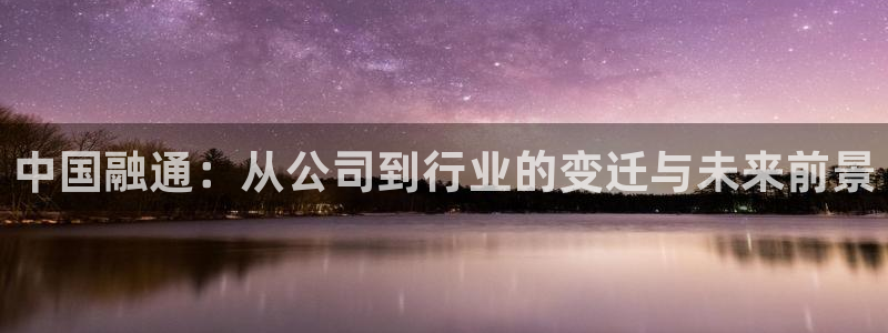 摩登招商丨金手指科捷7：中国融通：从公司到行业的变迁与未来前